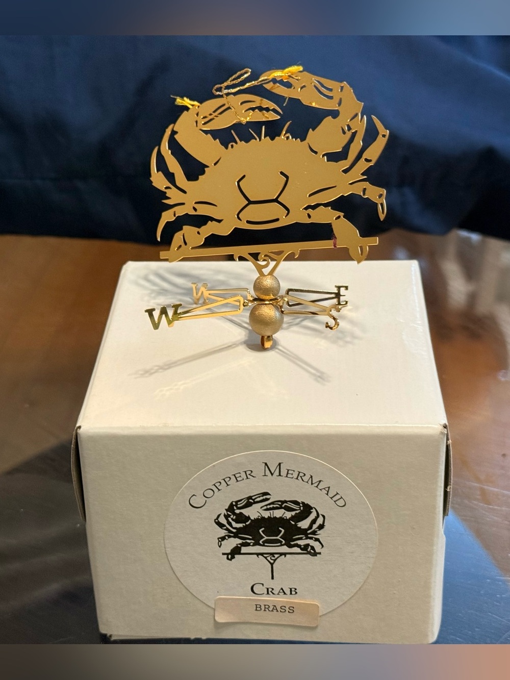 NEW.... Brass Crab Ornament, Made of Brass, Made by Copper Mermaid ‘Brass Crab’